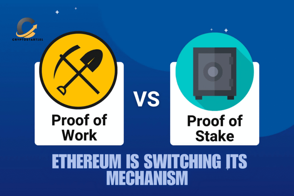 An image of Ethereum is Switching its Mechanism to Proof-of-Stake
